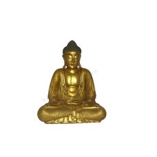 Resin Golden Serenity Buddha Statue 15 cm