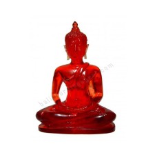 Resin Seated Thai Buddha Statue Red 15 cm