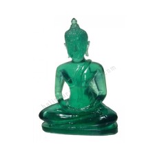 Resin Seated Thai Buddha Statue Green 15 cm
