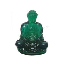 Resin Meditation Buddha Statue Green 25 cm