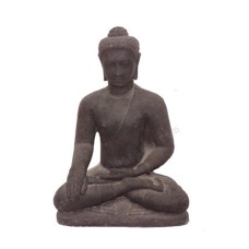 Stone Carved Buddha Earth Touching Statue 35 cm