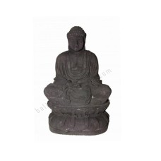 Stone Buddha Meditation On Lotus 30 cm