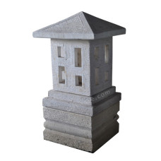 Square Sandstone Garden Lamp 90 cm