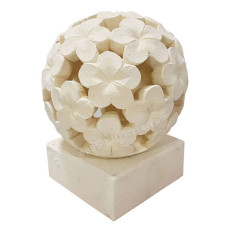 Sandstone Floral Garden Lantern 50 cm