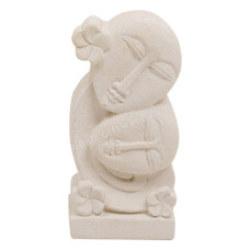 Sandstone Balinese Family Faces 16 cm