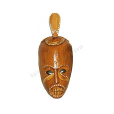 Wood Brown Tribal Mask Dots 30 cm