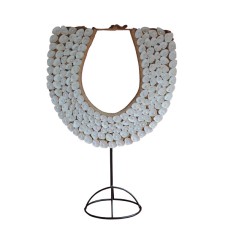 Half Circle White Shell Necklace Stand 28 cm