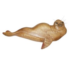 Wooden Hanging Natural Walrus Wall Décor 35 cm