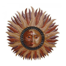 Sun Brown Cracked Wall Hanging 60 cm