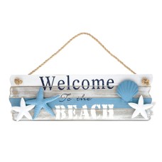 Wooden Welcome To The Beach Sign 35 cm