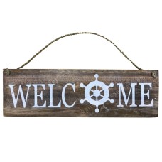 Wooden Rustic Hanging Welcome Sign 35 cm