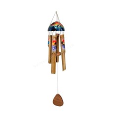 Bamboo Wind Chime Air Brush Coconut Shell 60 cm