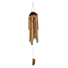 Natural Bamboo Wind Chime PIECE LOVE HAPPINESS 115 cm