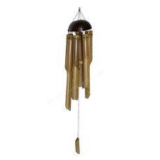 Natural Bamboo Wind Chime Brown Coconut Shell 85 cm