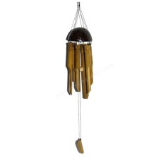 Natural Bamboo Wind Chime Coconut Shell 70 cm