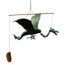 Green Hanging Flying Dragon Wings 40 cm