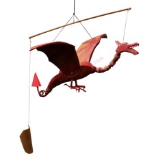 Red Hanging Flying Dragon Wings 40 cm