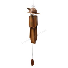Natural Bamboo Wind Chime Painted Turtle 105 cm