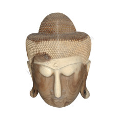 Wood Natural Buddha Mask 70 cm