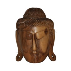 Wooden Carved Brown Buddha Mask 40 cm
