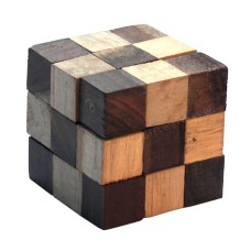 Two Colors Cube Wooden Puzzle Large