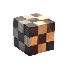 Two Colors Cube Wood Puzzle Small