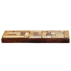 Handcrafted Long Tetris Wooden Puzzle